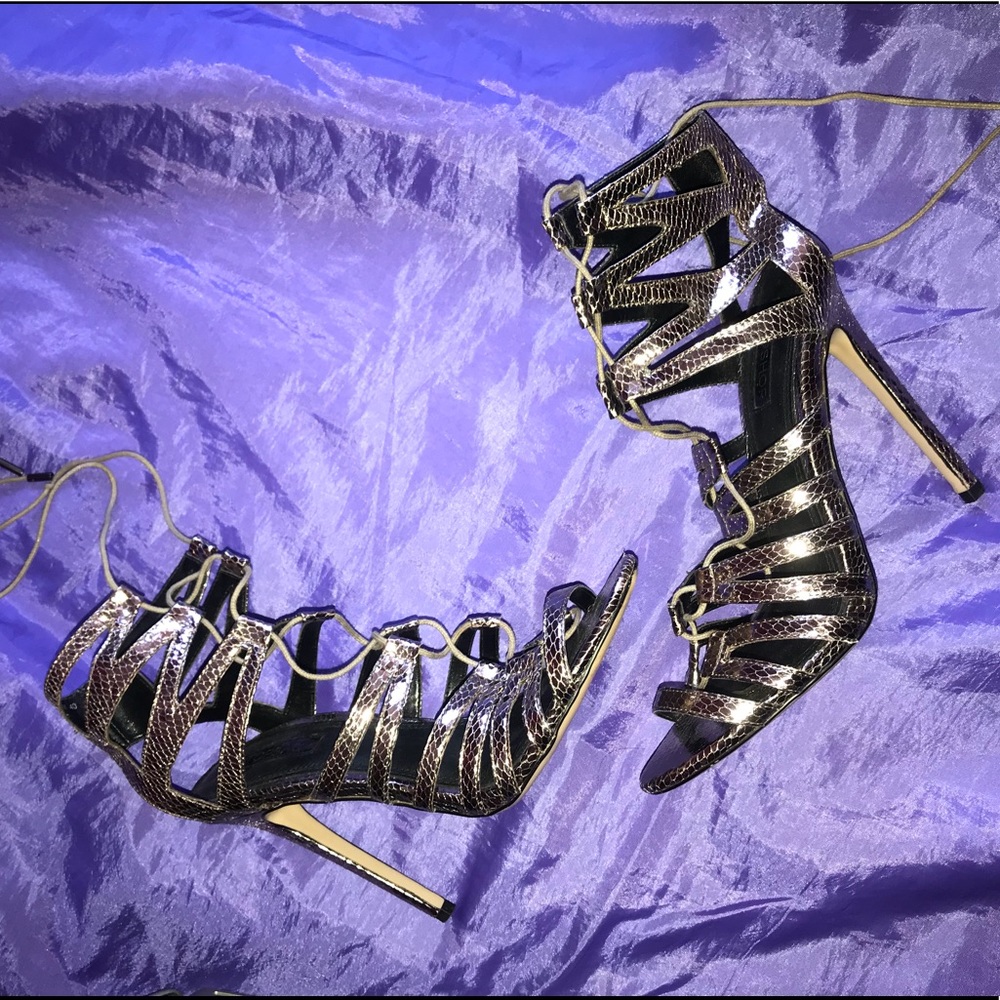 Topshop Metallic Heels
